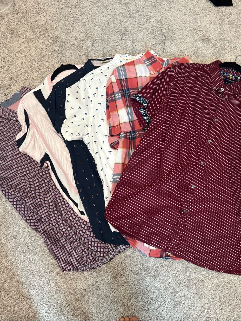 🌟 Denim & Flower Men’s Short Sleeve Button-Up Shirt Bundle – Lot of 6 🌟 👔 M/L/XL - Picture 4 of 16
